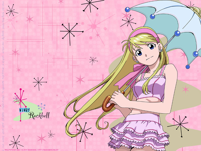 Girl long hair umbrella pink free wallpaper for desktop - medium preview image