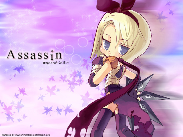 Cartoon character bow purple background free wallpaper for desktop - medium preview image