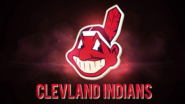 Cleveland indians logo red background free wallpaper for desktop - medium preview image
