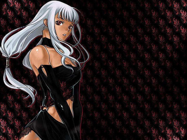 White haired woman black dress #5 free wallpaper for desktop - medium preview image