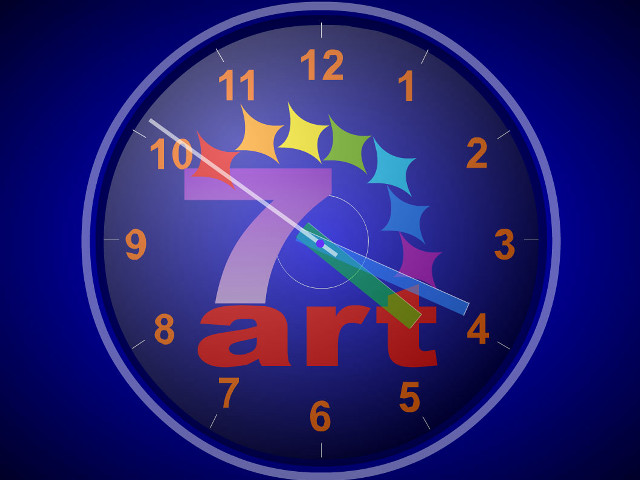 Clock art stars middle face free wallpaper for desktop - medium preview image