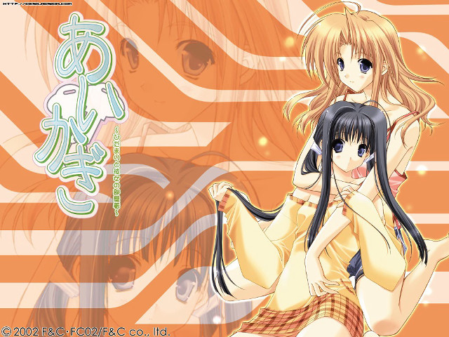 Anime girls hug background horse free wallpaper for desktop - medium preview image