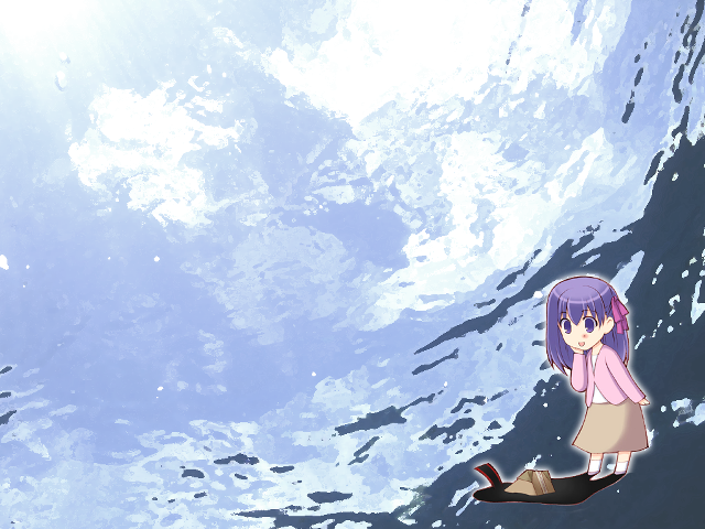 Girl skateboard water sky kimono free wallpaper for desktop - medium preview image