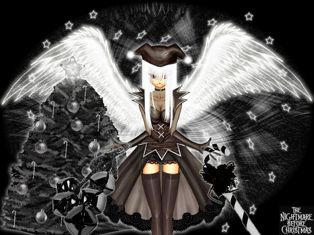 Angel wings christmas girl hat free wallpaper for desktop - medium preview image