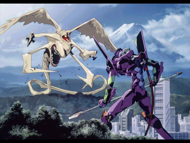 Flying robot city giant bird free wallpaper for desktop - medium preview image