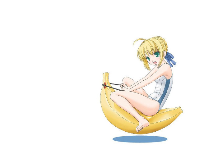 Cartoon character sitting banana cellphone free wallpaper for desktop - medium preview image