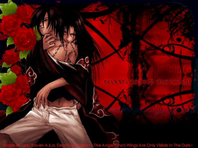 Gothic anime vampire blood roses free wallpaper for desktop - medium preview image