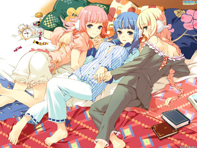 Group of people bed book free wallpaper for desktop - medium preview image