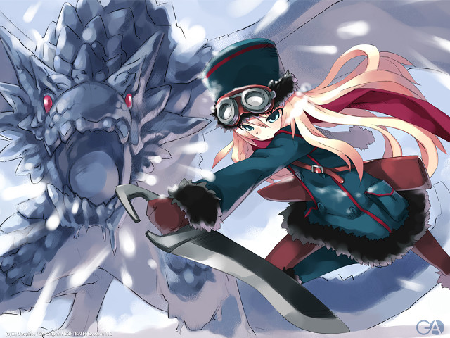 Woman steampunk fantasy snowboard dragon free wallpaper for desktop - medium preview image