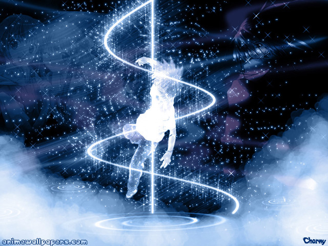 Woman pole light paint hologram free wallpaper for desktop - medium preview image