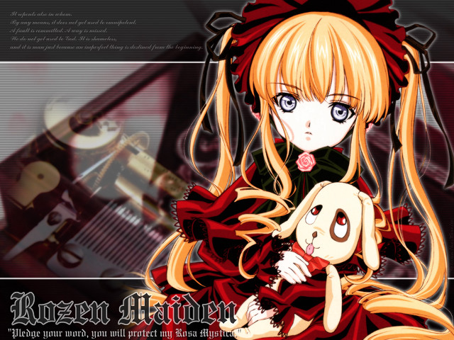Anime girl rose hollow gothic free wallpaper for desktop - medium preview image