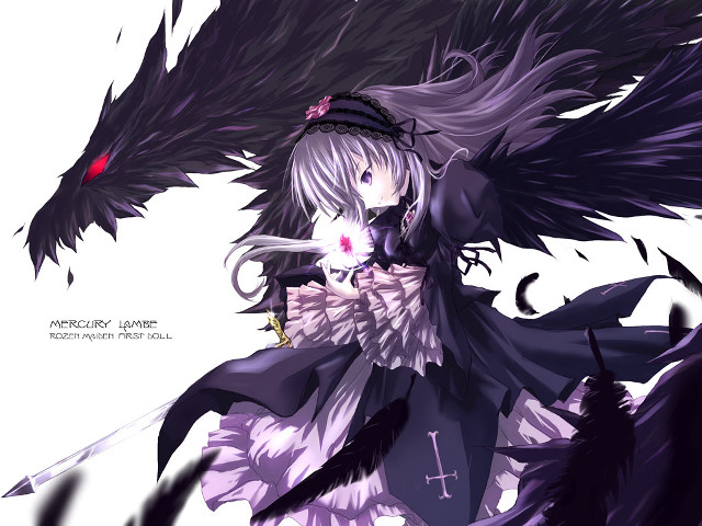Woman sword wings demon alice free wallpaper for desktop - medium preview image