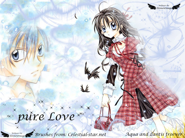 Anime couple bird blue sky free wallpaper for desktop - medium preview image