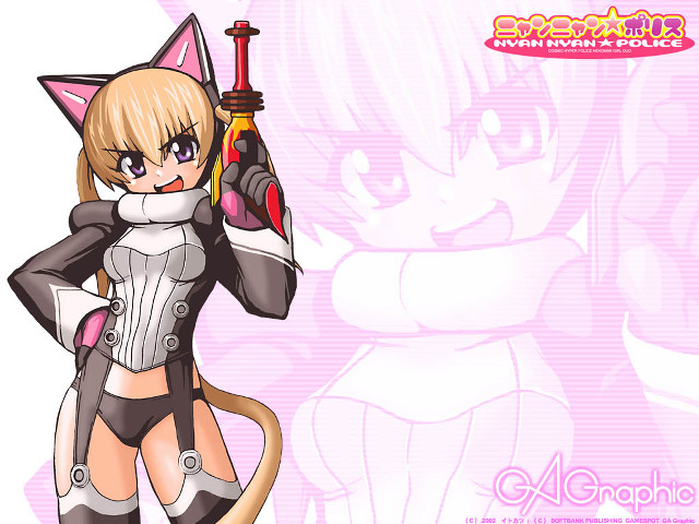 Eizan kikukawa cat armor portrait free wallpaper for desktop - medium preview image
