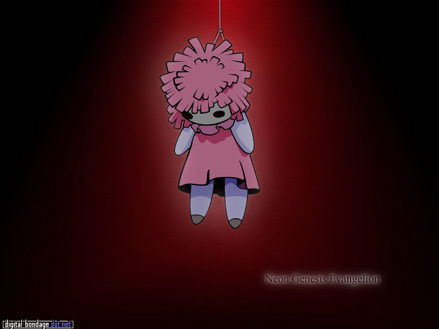 Cartoon character hanging red black free wallpaper for desktop - medium preview image