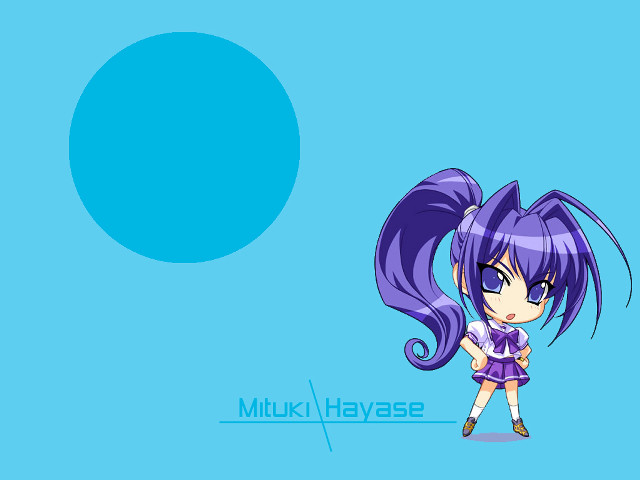 Purple haired chibi schooluniform moon free wallpaper for desktop - medium preview image