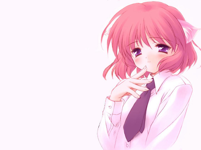 Pink hair girl posing manga free wallpaper for desktop - medium preview image