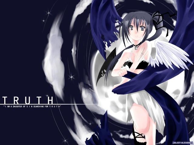 Woman wings blue background white free wallpaper for desktop - medium preview image