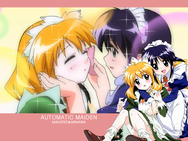 Anime girls pink background manga #2 free wallpaper for desktop - medium preview image