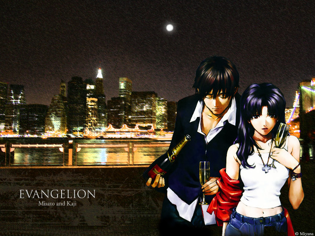 Eizan kikukawa city night fullmoon free wallpaper for desktop - medium preview image