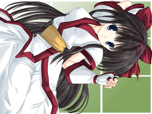 Girl longhair white shirt redtie free wallpaper for desktop - medium preview image