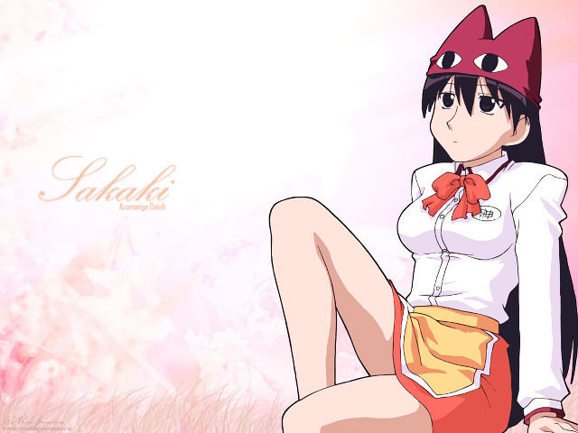 Woman cat hat sitting anime free wallpaper for desktop - medium preview image