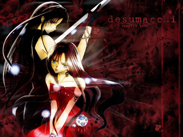 Red dress woman sword black free wallpaper for desktop - medium preview image
