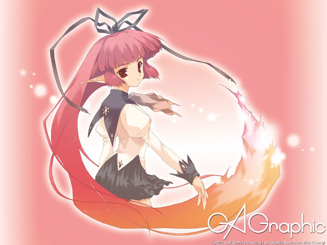 Pink haired girl black dress #3 free wallpaper for desktop - medium preview image