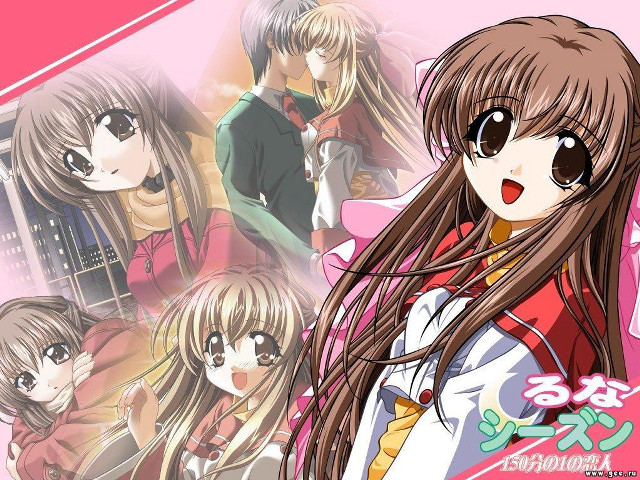 Anime girls long hair pink #4 free wallpaper for desktop - medium preview image