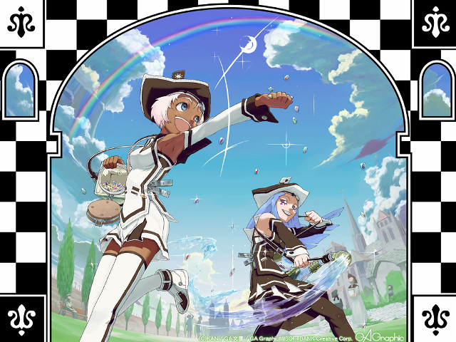 Couple people grass sky rainbow free wallpaper for desktop - medium preview image