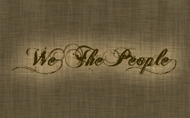 Brown background we the people free wallpaper for desktop - medium preview image