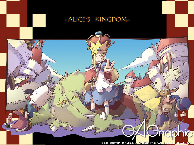 Alice kingdom cartoon characters argyle free wallpaper for desktop - medium preview image