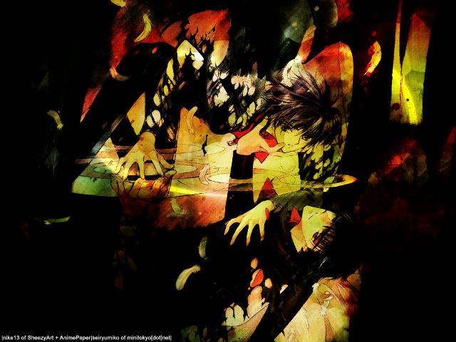 Man sitting colorful background blood free wallpaper for desktop - medium preview image