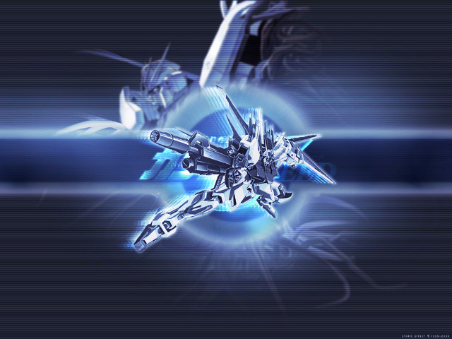 Futuristic blue white object mecha free wallpaper for desktop - medium preview image