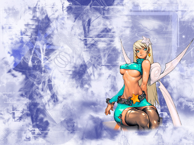 Angel wings clouds star sitting free wallpaper for desktop - medium preview image