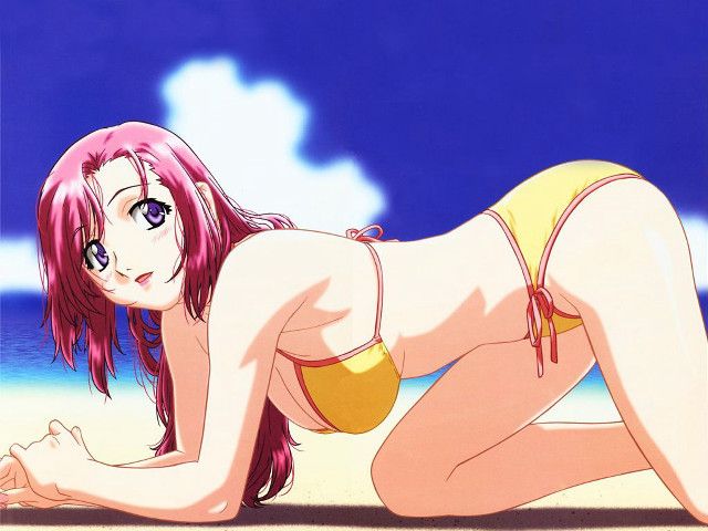 Beach bikini anime yukito kishiro free wallpaper for desktop - medium preview image