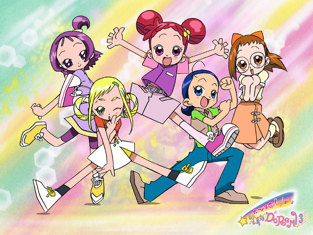 Cartoon dancing rainbow group manga free wallpaper for desktop - medium preview image