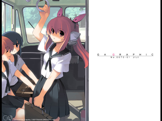 Anime girls car steering hands free wallpaper for desktop - medium preview image