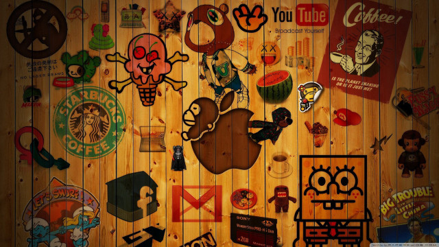 Wooden wall stickers wooden wall free wallpaper for desktop - medium preview image