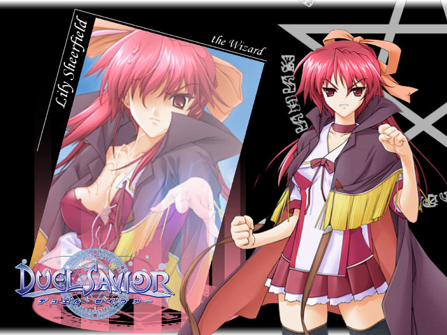 Anime pinkhair redcape purpleoutfit blackbackground free wallpaper for desktop - medium preview image