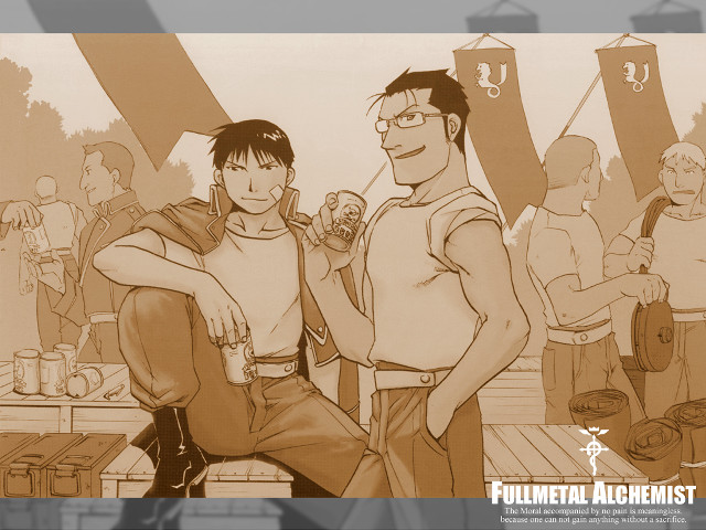 Man woman crowd manga anime free wallpaper for desktop - medium preview image