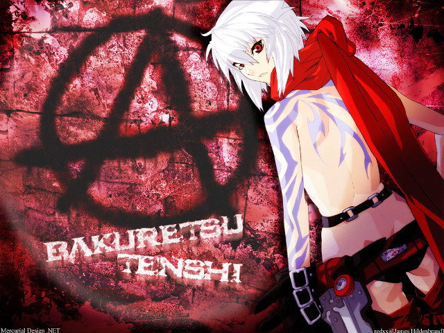Anime whitehair redcape wall anarchy free wallpaper for desktop - medium preview image