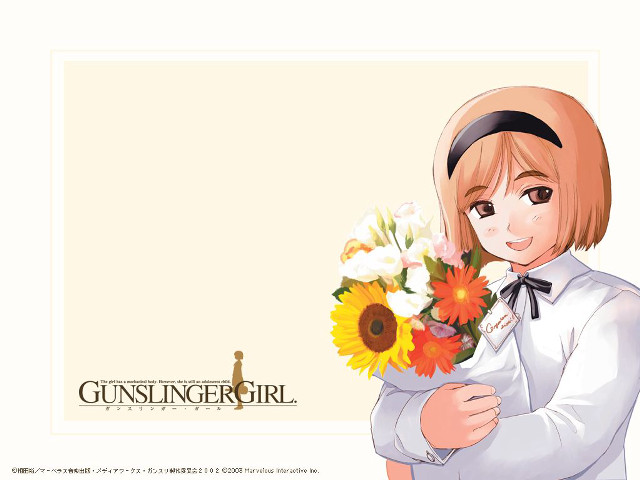 Girl bouquet flower smile heidelberg free wallpaper for desktop - medium preview image
