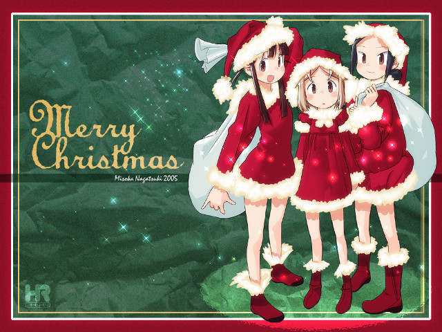 Christmas girls aurora reindeer snow free wallpaper for desktop - medium preview image