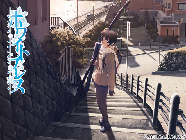 Woman stairs backpack kyoto aya free wallpaper for desktop - medium preview image