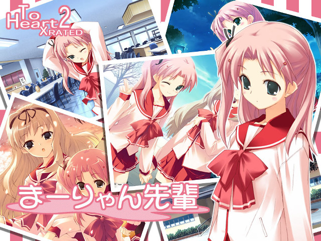 Anime pinkhair girls white red free wallpaper for desktop - medium preview image