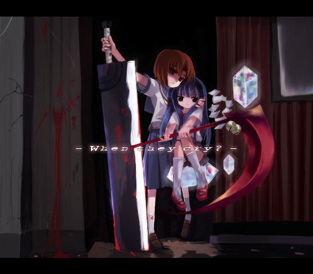 Anime bloodied room yandere sword free wallpaper for tablet - medium preview image