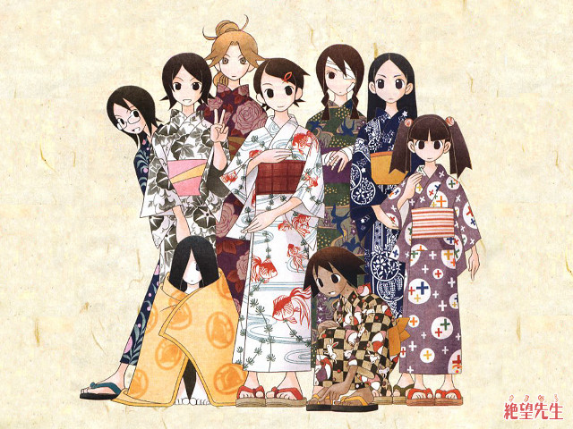 Women kimono ukiyo e floral free wallpaper for desktop - medium preview image