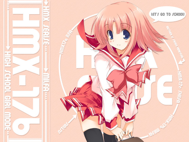 Girl skirt boots suitcase speechbubble free wallpaper for desktop - medium preview image