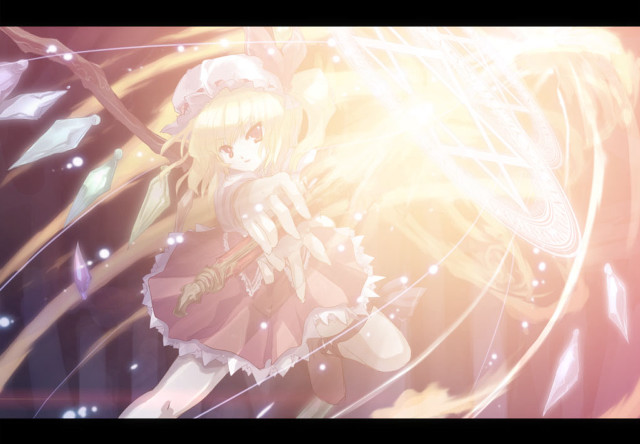 Anime girl sword light shining free wallpaper for desktop - medium preview image